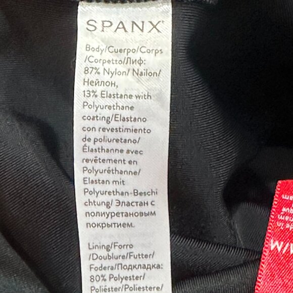 SPANX Faux Leather Leggings‎ Size Medium Style# 2437 Black - Picture 8 of 9